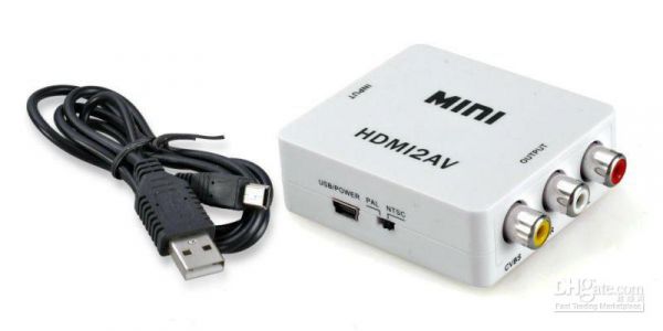 Conversor de sinal para TV, VHS, DVD HDMI para RCA